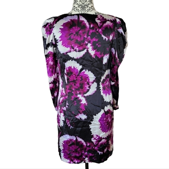 Anthropologie leifsdottir silk floral long sleeve shift dress size 6 - Picture 3 of 12